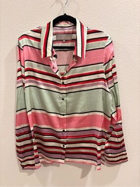Double D Ranch Cowboy Graffiti 100% silk Serape blouse